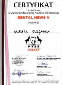 Łukasz Olejarka - certyfikat 13