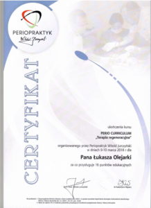 Łukasz Olejarka - certyfikat 16